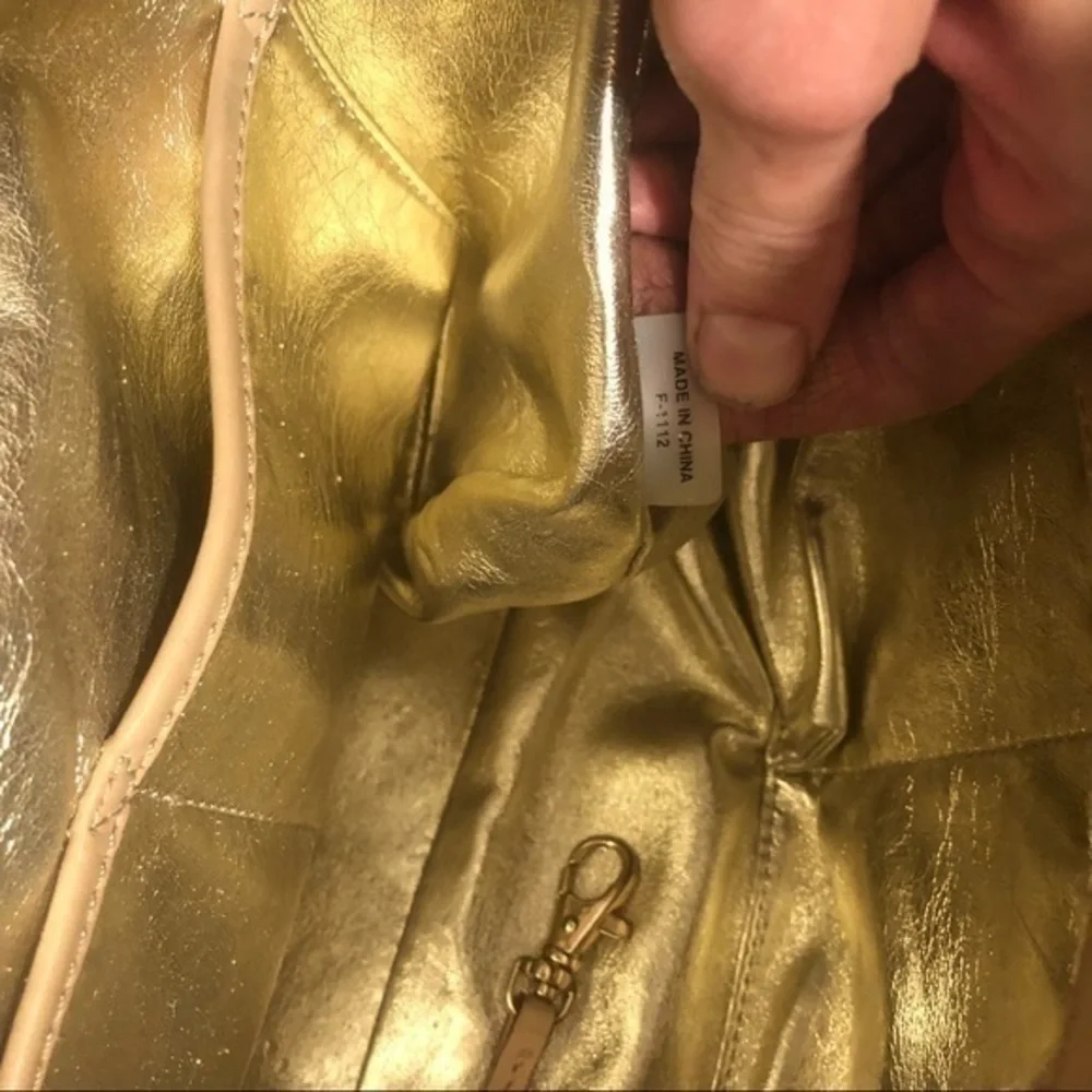 Michael kors snakeskin embossed tote bag